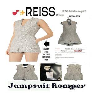 🛑 REISS Jacquard 🆒➕ ROMPER Jeanette JUMPSUIT Designer ONE PIECE 💸BUY NOW‼️